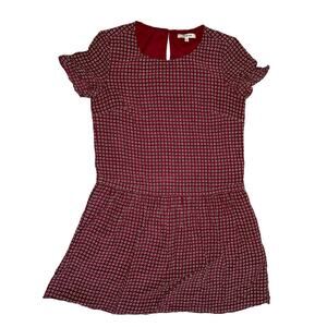 Madewell Woman's 100% Red Square Pattern Dress Size 00